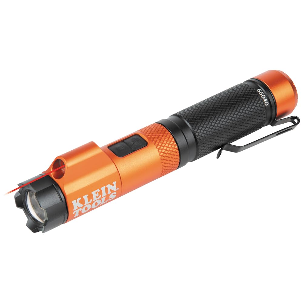 Klein Tools 56040 rechargeable flashlight front view for outdoor work