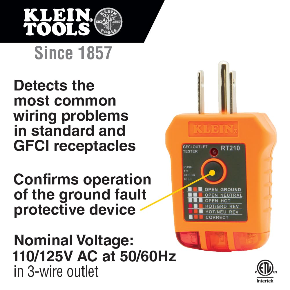 Klein Tools NCVT5A green LED indicator shows tester status at a glance