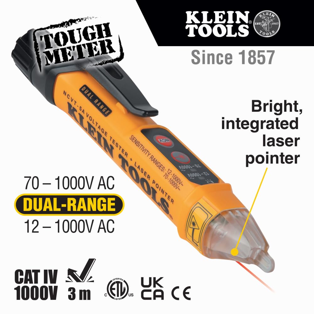 Klein Tools NCVT5A laser pointer aids precise targeting on site