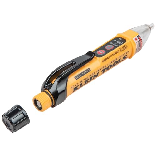 Klein Tools RT210 testing a GFCI outlet in a box