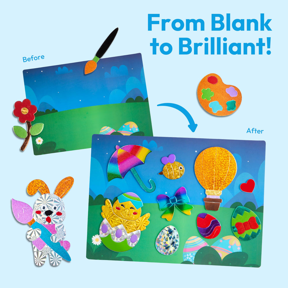 Klever Kits Easter Foil Art Kit frog canvas for playful designs