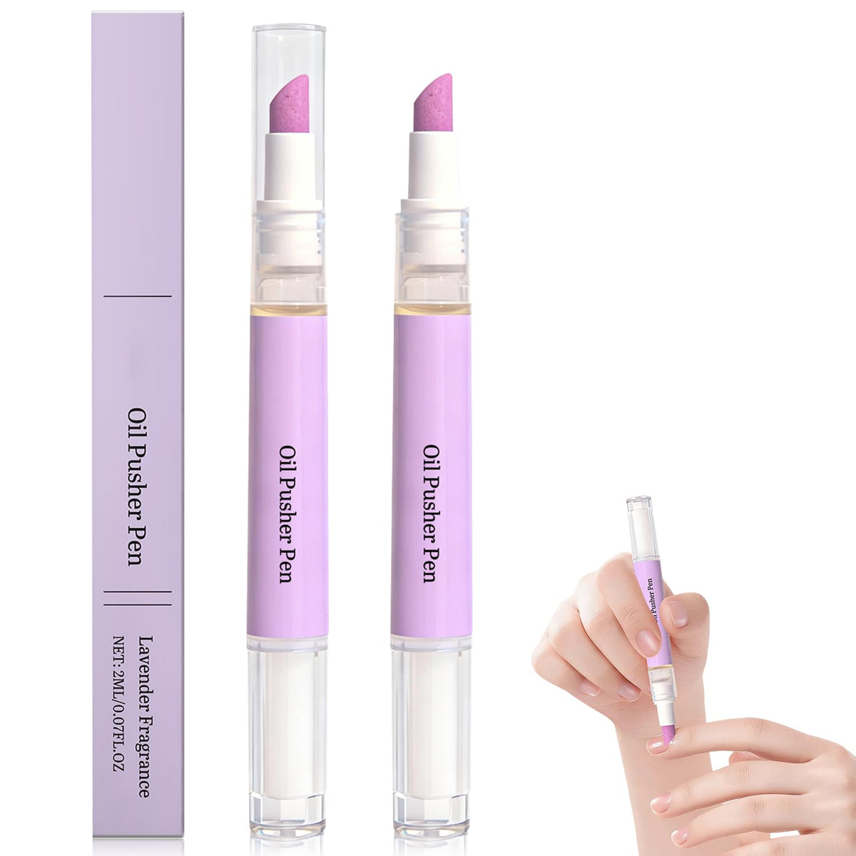 KLIFE Cuticle Pusher Pen with ceramic tip for nourishing cuticles