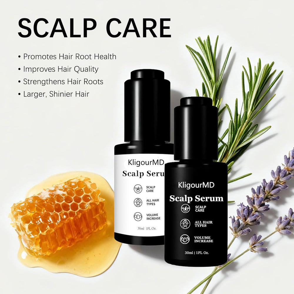 KligourMD plant-based actives ingredients featuring ginseng and rosemary for scalp wellness