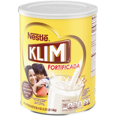 Fortified nutrients icon on KLIM shows iron and vitamins for nutrition.