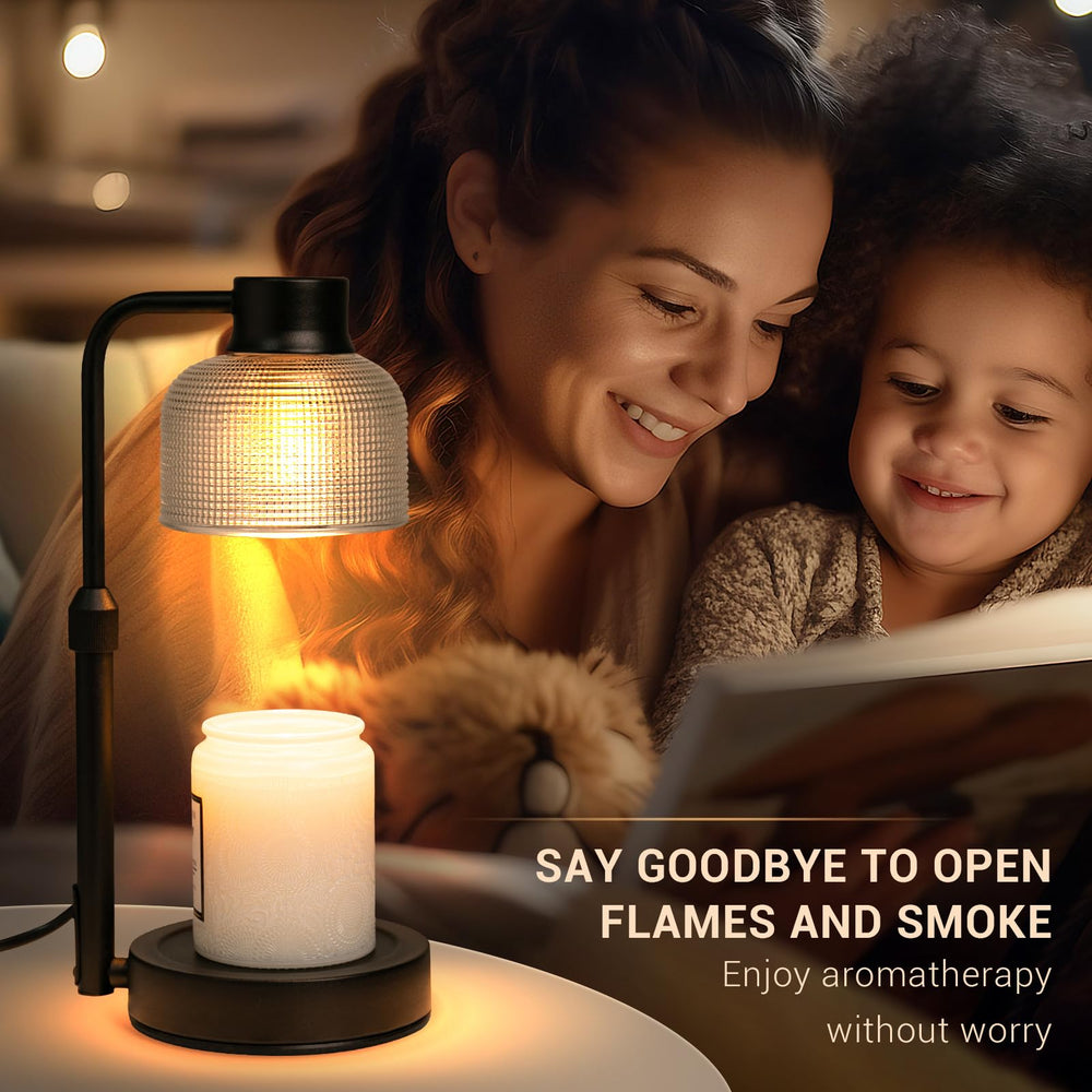 KLL Candle Warmer Lamp shown in versatile space setup including living room.