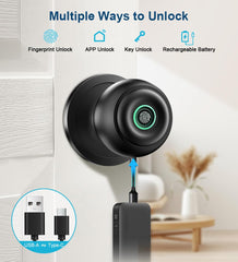 KLLOQUE Fingerprint Door Lock side view shows sleek, compact design.
