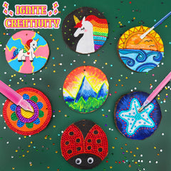 klmars Natural wood slices for painting emphasize sturdy canvases kids can explore textures