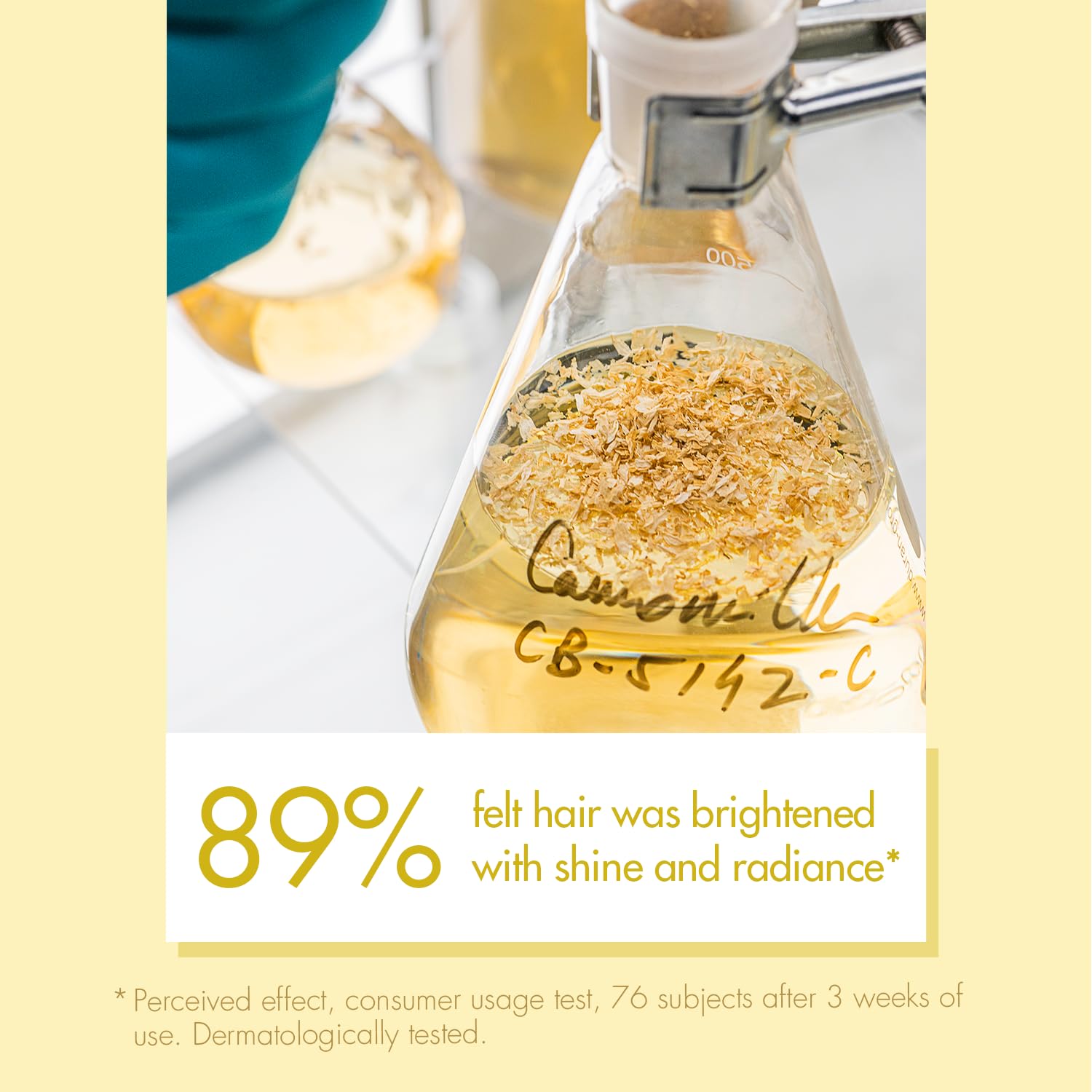Klorane Brightening Shampoo bottle made from 100% recycled materials.