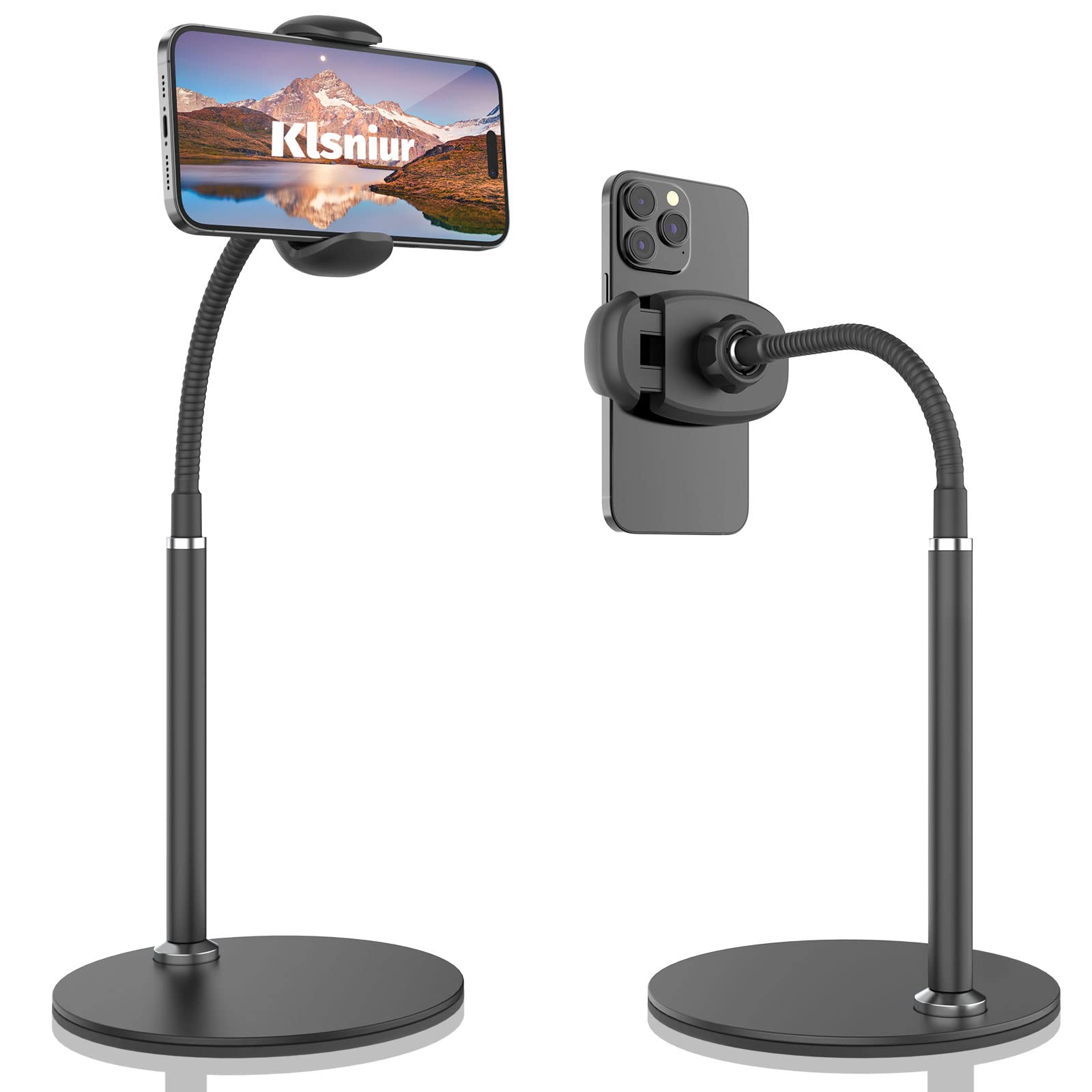 Klsniur cell phone stand base with weighted design providing stable desk support.