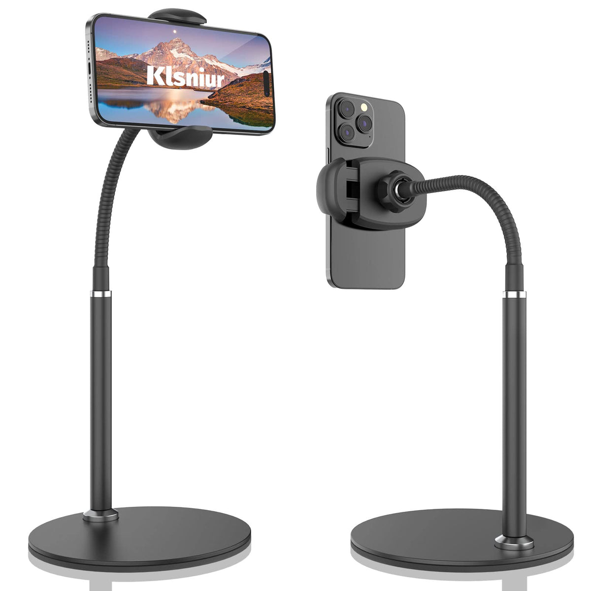 Klsniur cell phone stand base with weighted design providing stable desk support.