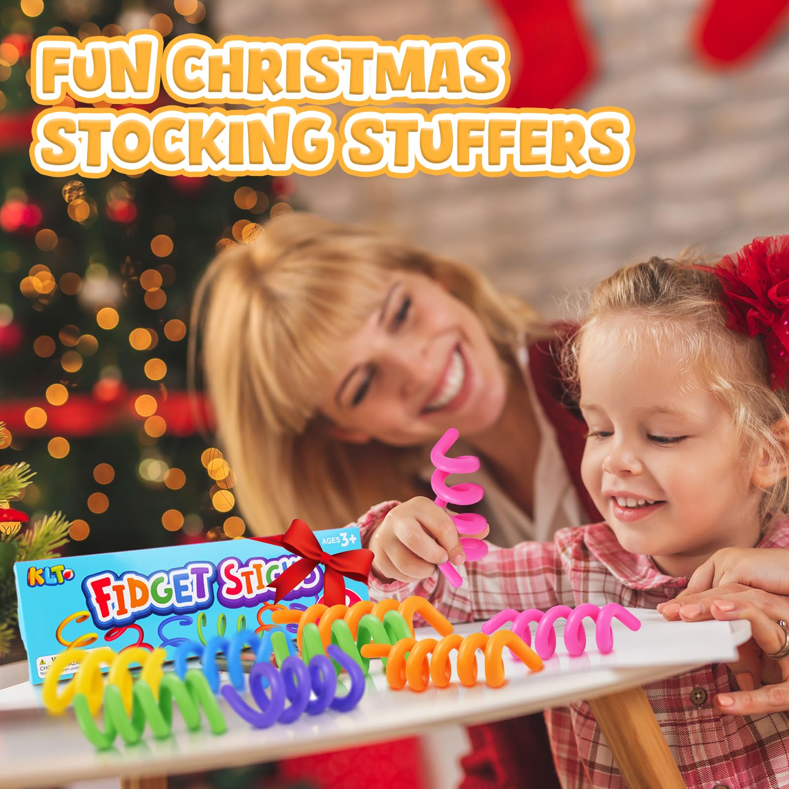 KLT 12-pack fidget sticks suited for classroom, home, and travel