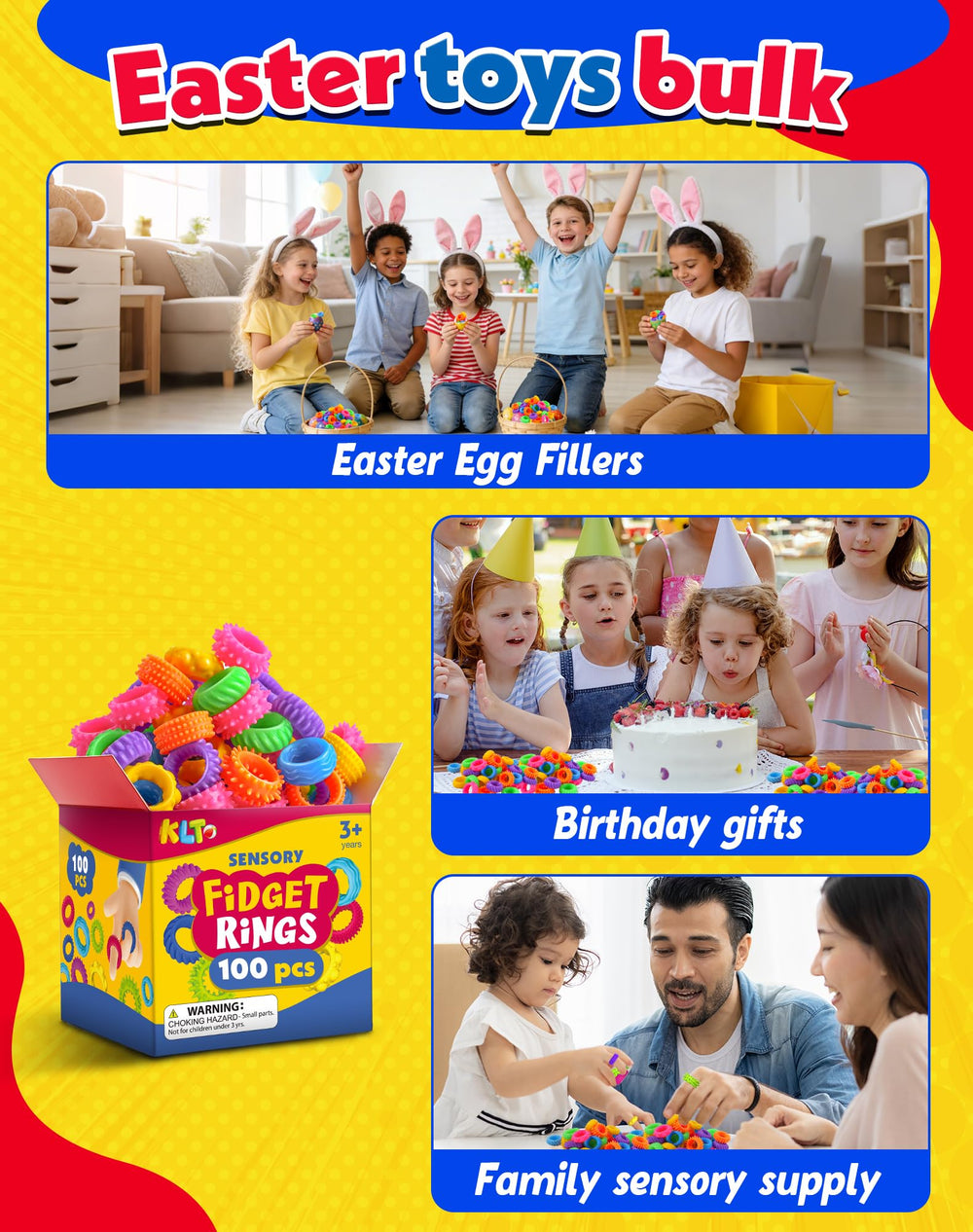 KLT fidget rings perfect Easter baskets with engaging play.