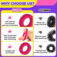 KLT fidget sensory rings worn on finger demonstrate soft stretch and comfort.