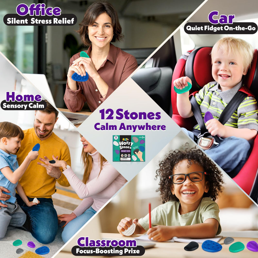 KLT fidget stones durable and washable material for everyday use.