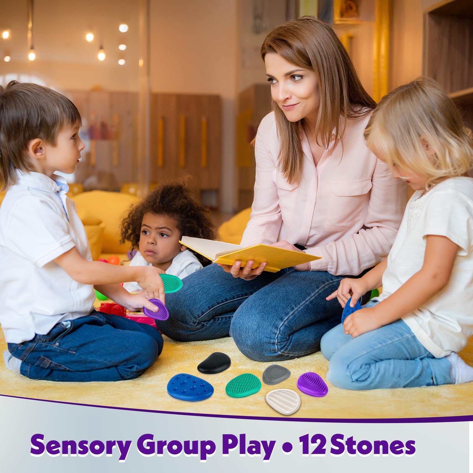 KLT fidget stones textured rubs enhance sensory calm during work.