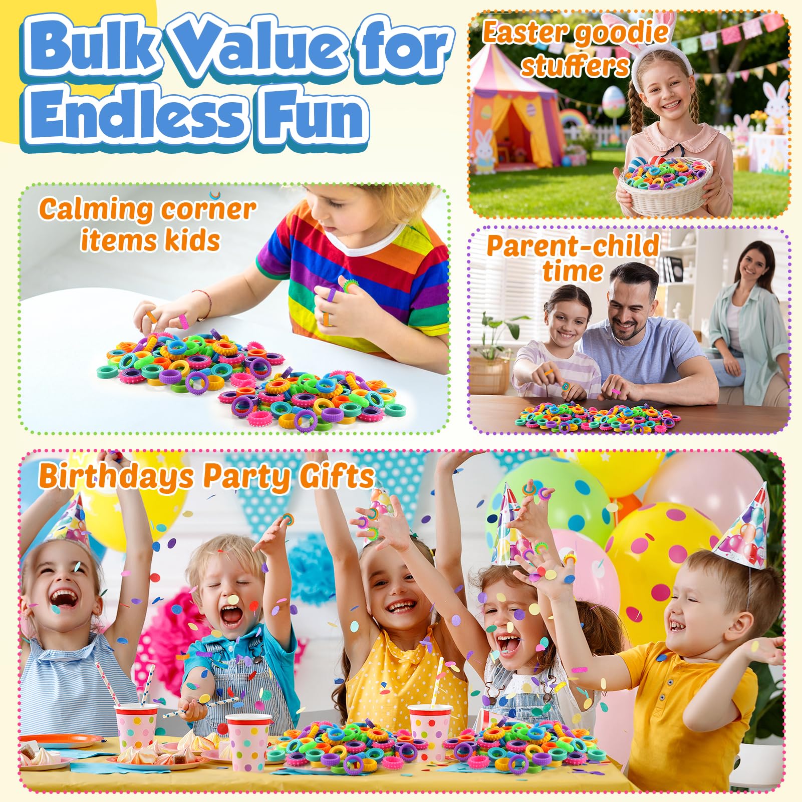KLT Easter egg fillers with fidget toys for party favors