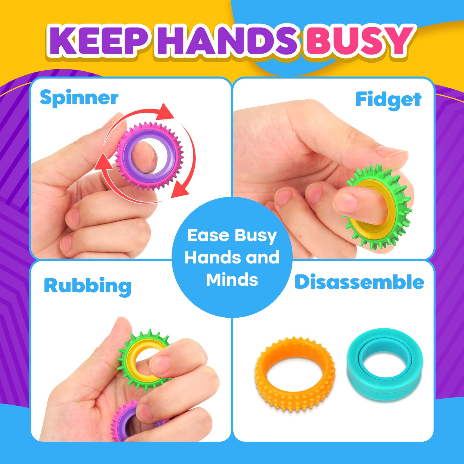 KLT sensory rings inner rolling component supports concentration and focus.