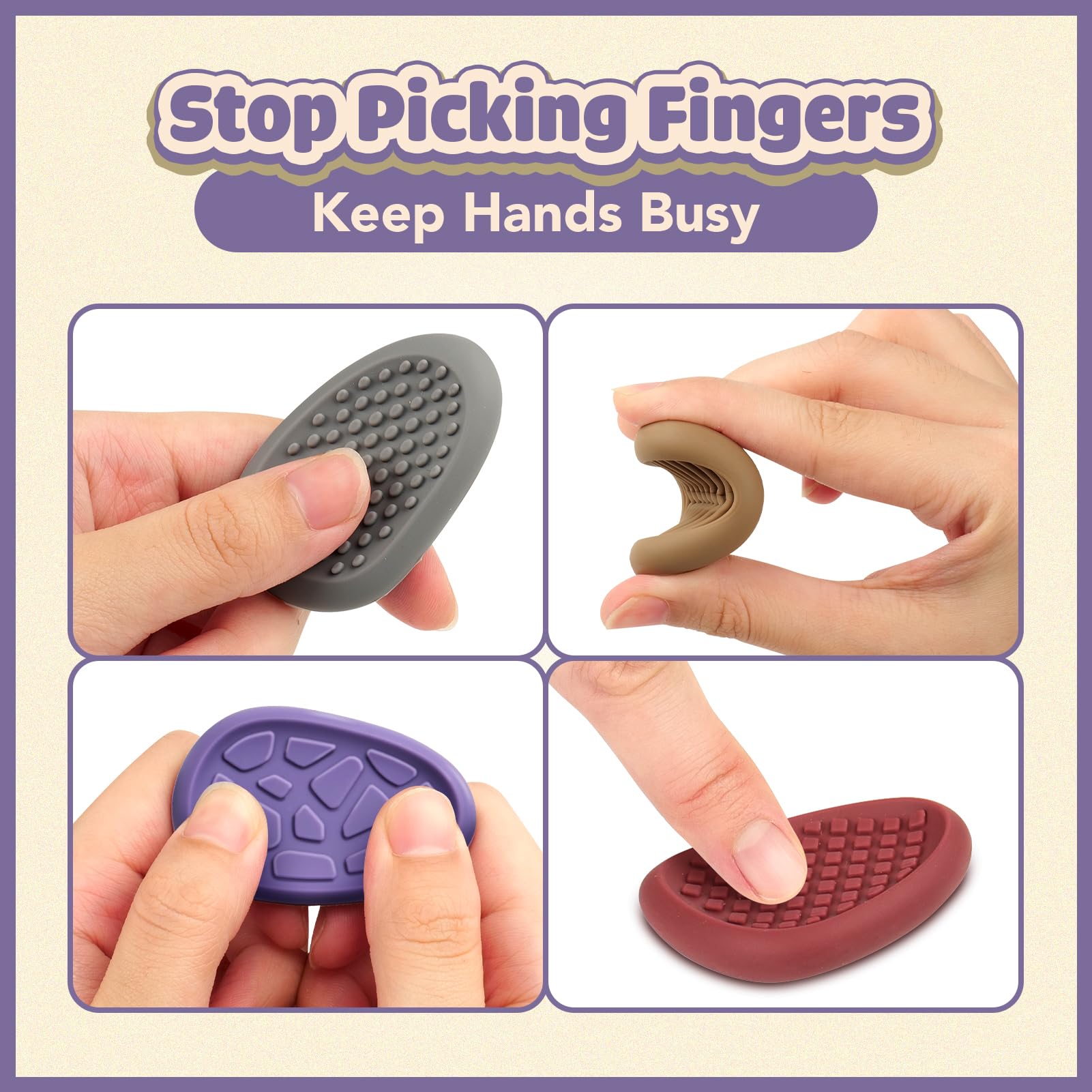 KLT sensory stone handheld design offers soothing textures for calm focus.