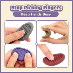KLT sensory stone handheld design offers soothing textures for calm focus.