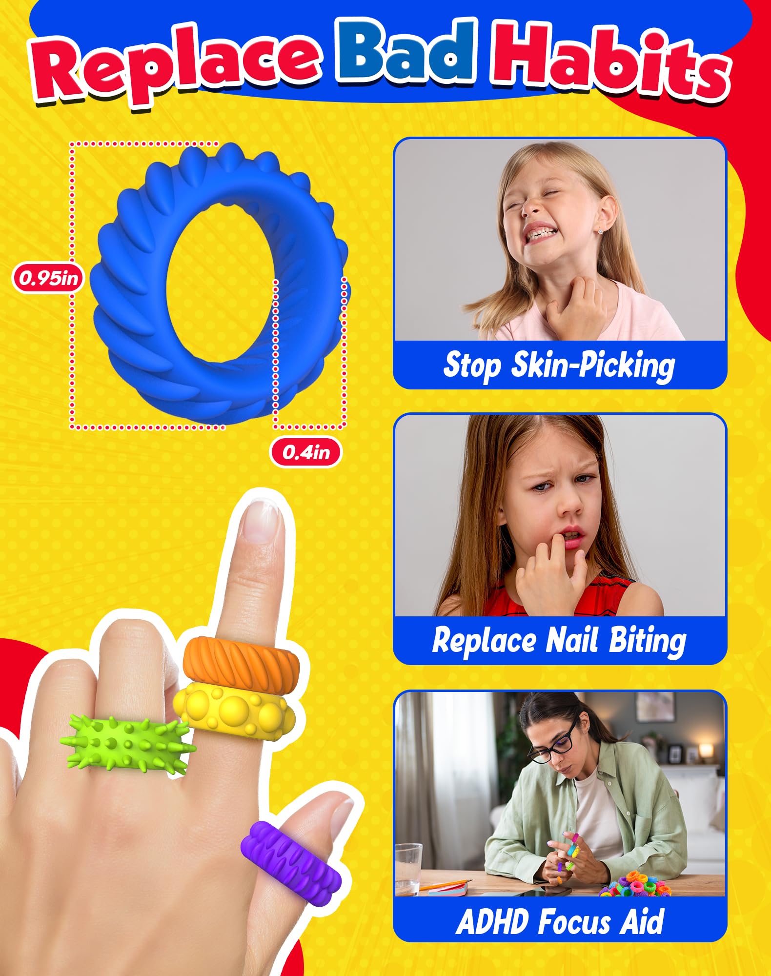 KLT fidget rings support teachers stocking incentive packs and prizes.