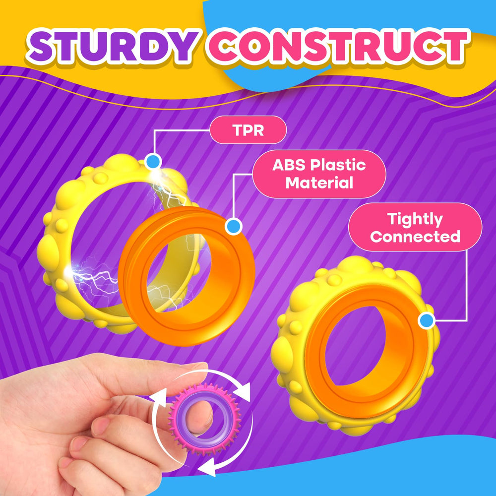KLT textured outer rings provide tactile engagement for sensory play.