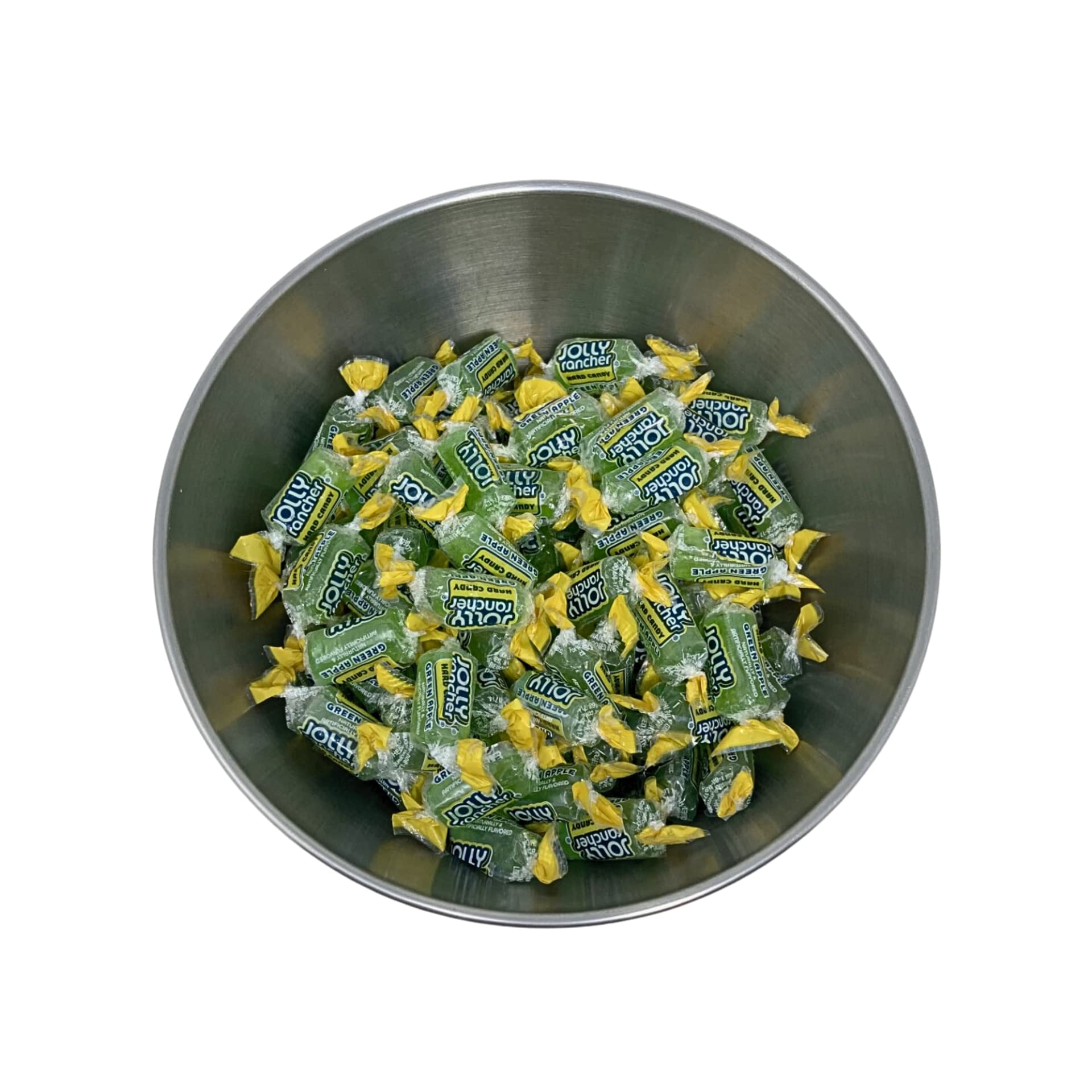 Green Apple hard candies, individually wrapped for freshness and easy sharing.