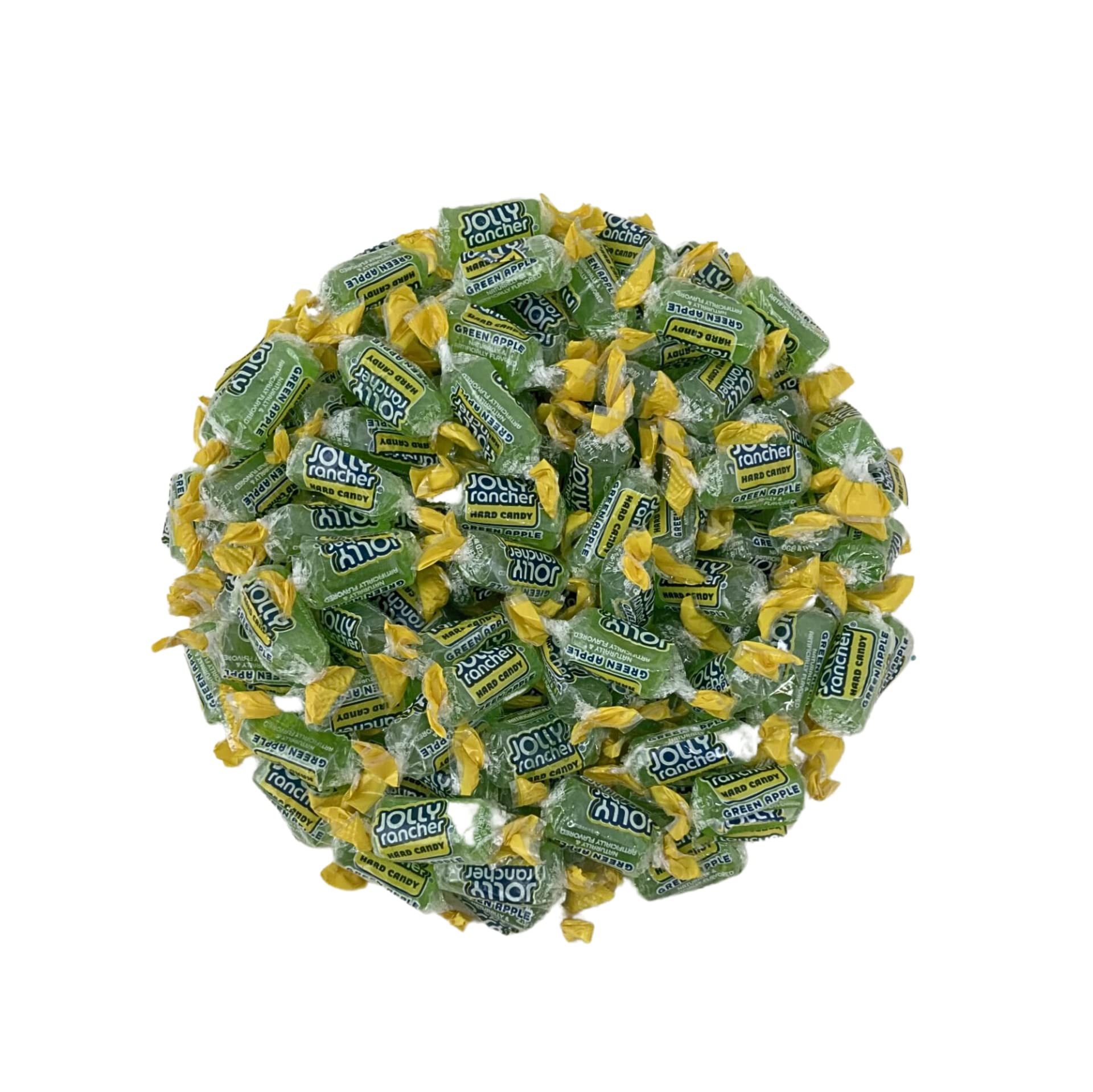 KLUB BULK Jolly Ranchers Green Apple bag with individually wrapped pieces for easy sharing.