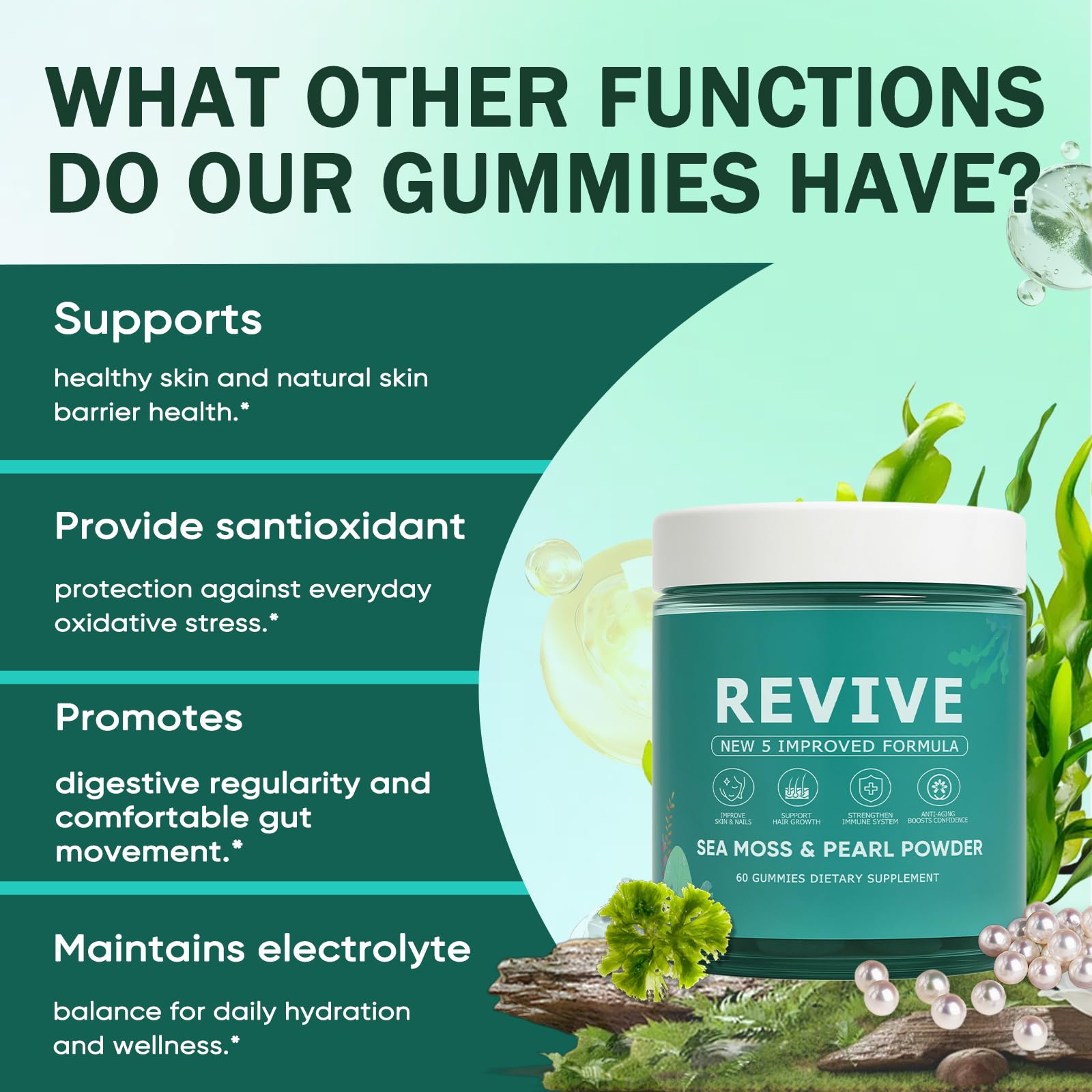 KLUNIZ Revive Hair Gummies enriched with aloe vera may support skin hydration