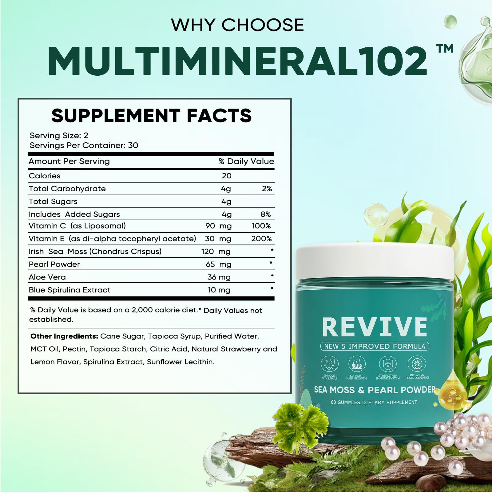 KLUNIZ Revive Hair Gummies infused with pearl powder for a healthier appearance