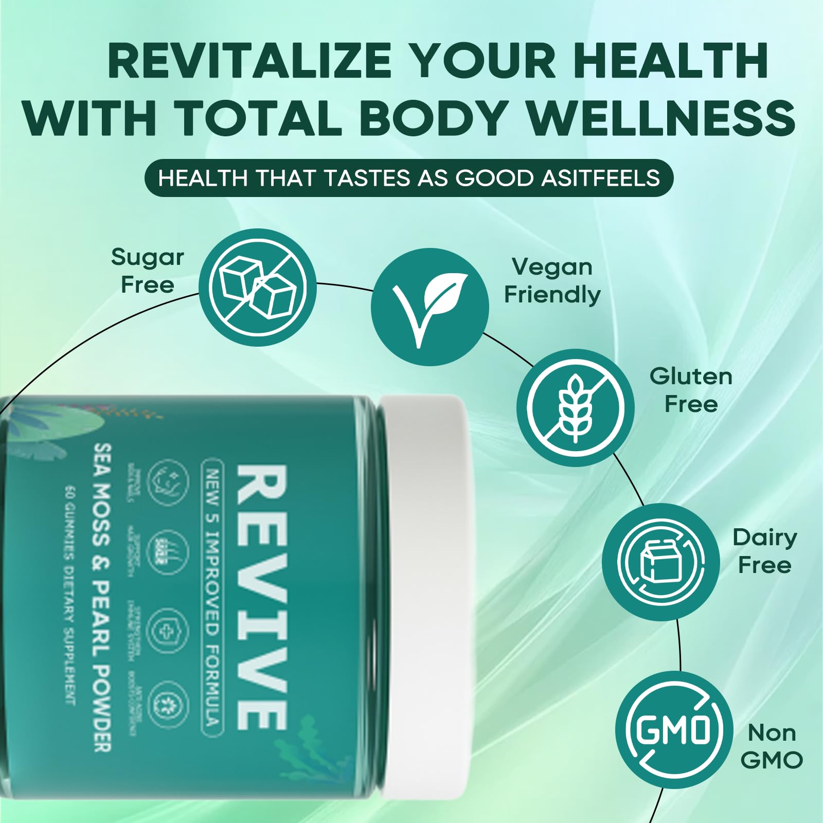 KLUNIZ Revive Hair Gummies are vegan, non-GMO, gluten-free for clean ingredients
