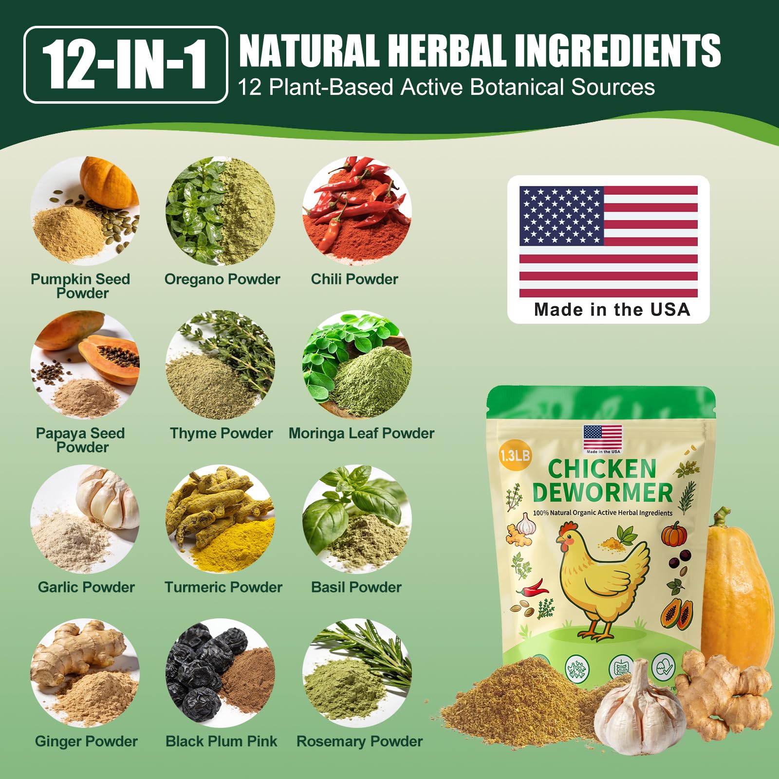 KLUORAN 1.3 lb pouch shown for long-term daily poultry care.