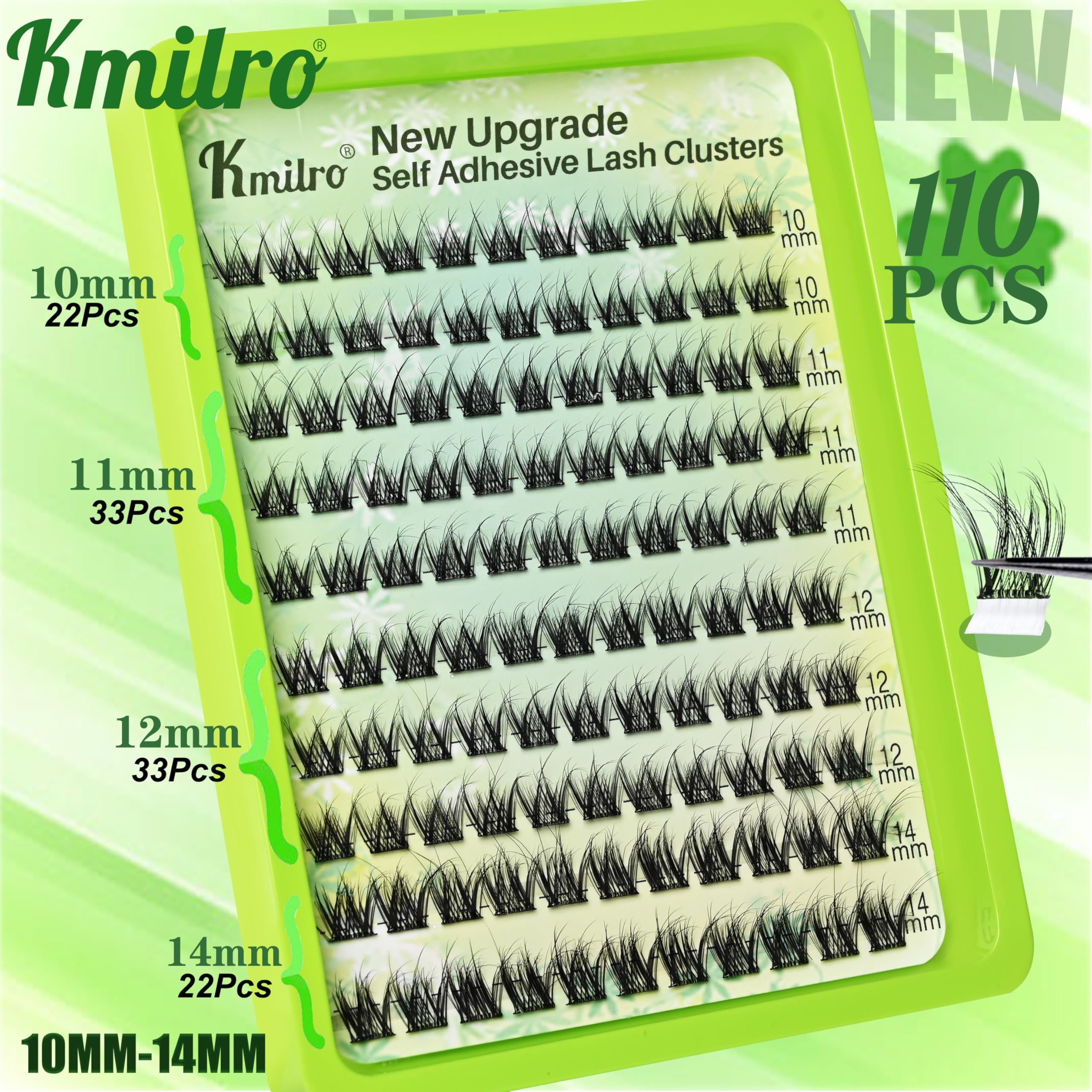 Kmilro beginner-friendly tweezers help precise lash placement.