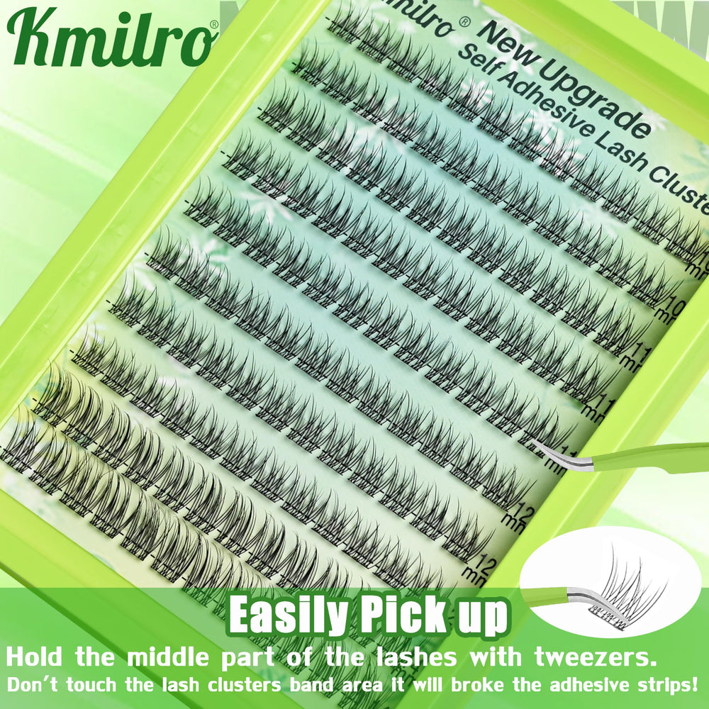 kmilro diy eyelash-extension-kit-with-tweezers enables precise placement
