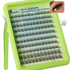 kmilro self-adhesive eyelashes 10mm clusters for a subtle natural look