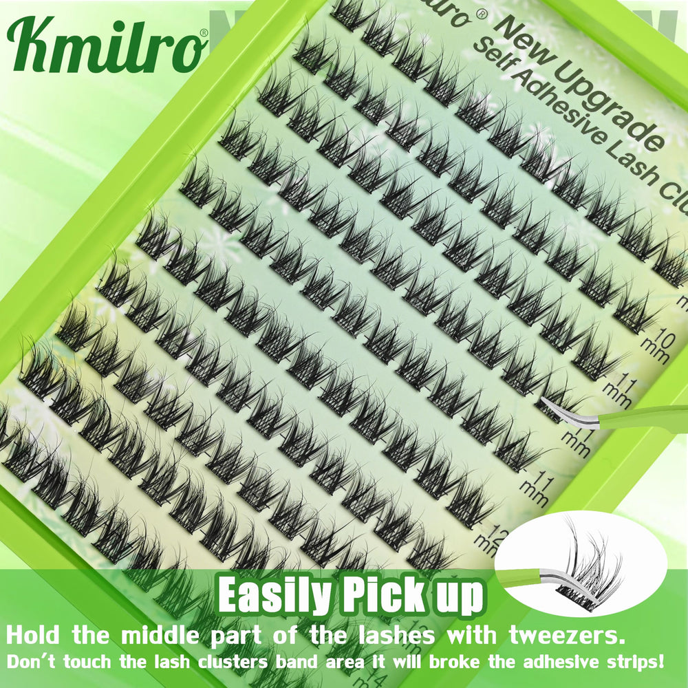 Kmilro self-adhesive system removes gently without lash damage.