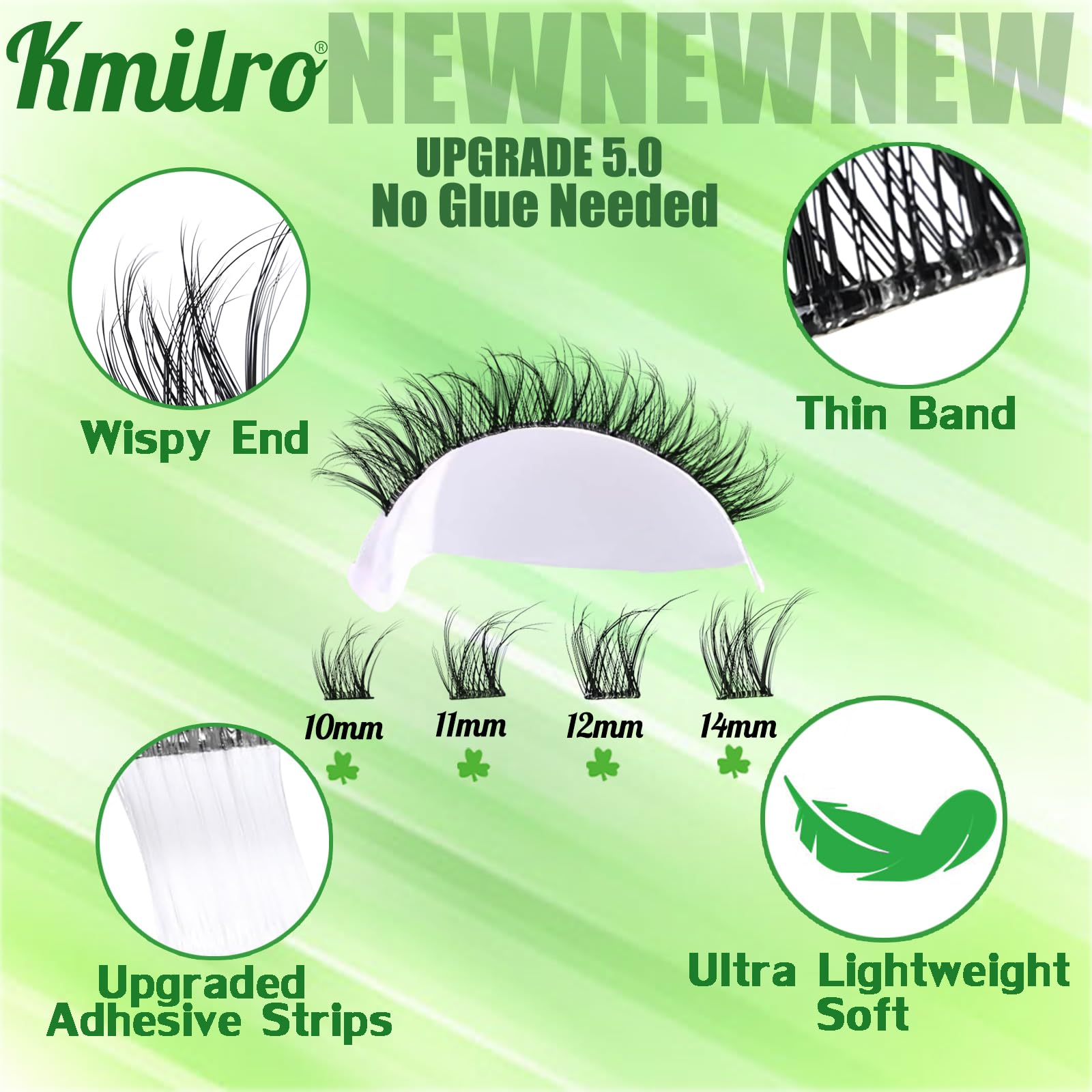 Kmilro soft fibers create a subtle 3D flared look.