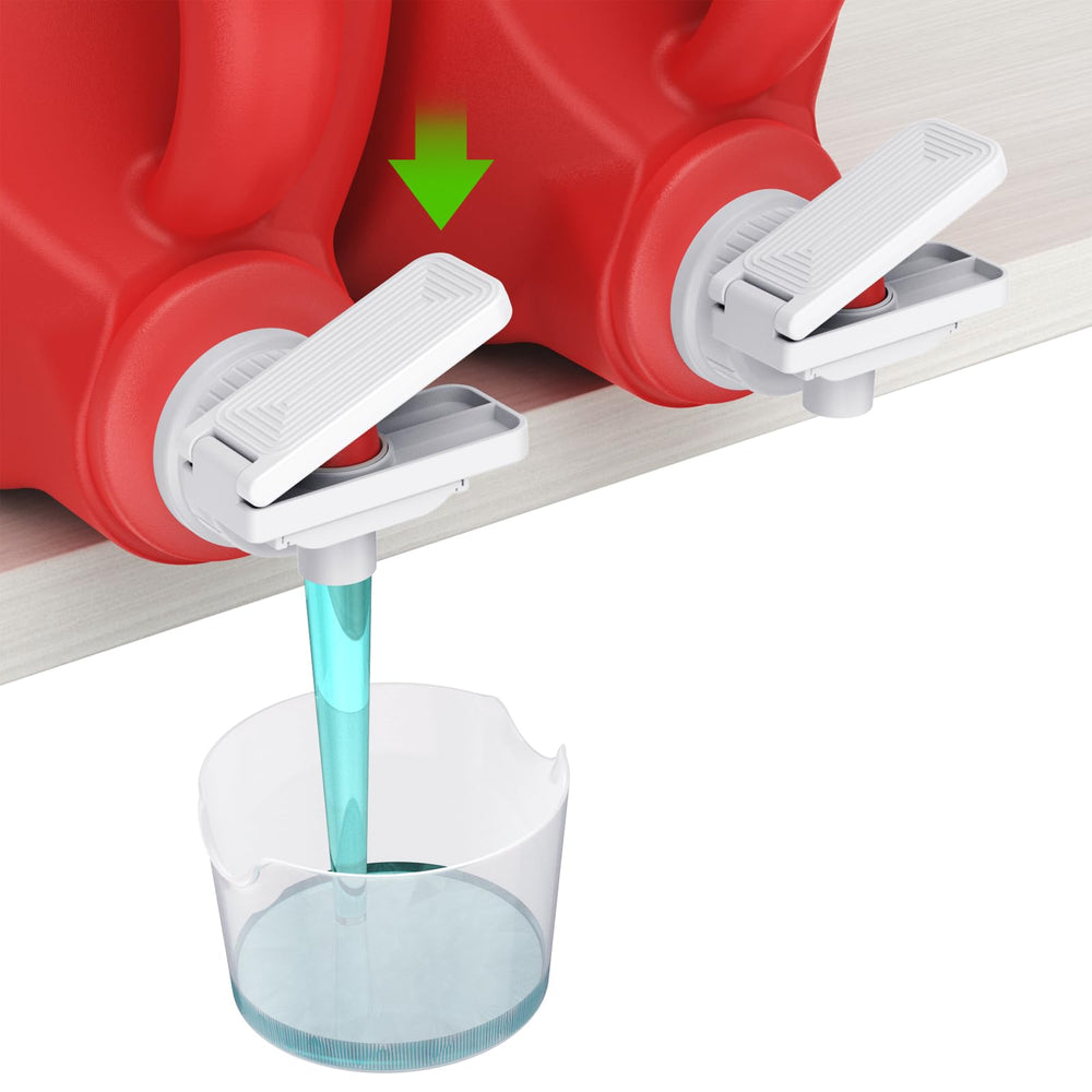 KMOUANTS two-pack detergent dispenser nozzle holder keeps bottles organized.