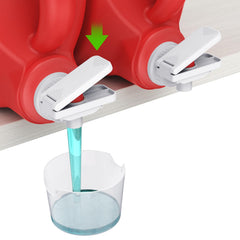 KMOUANTS two-pack detergent dispenser nozzle holder keeps bottles organized.