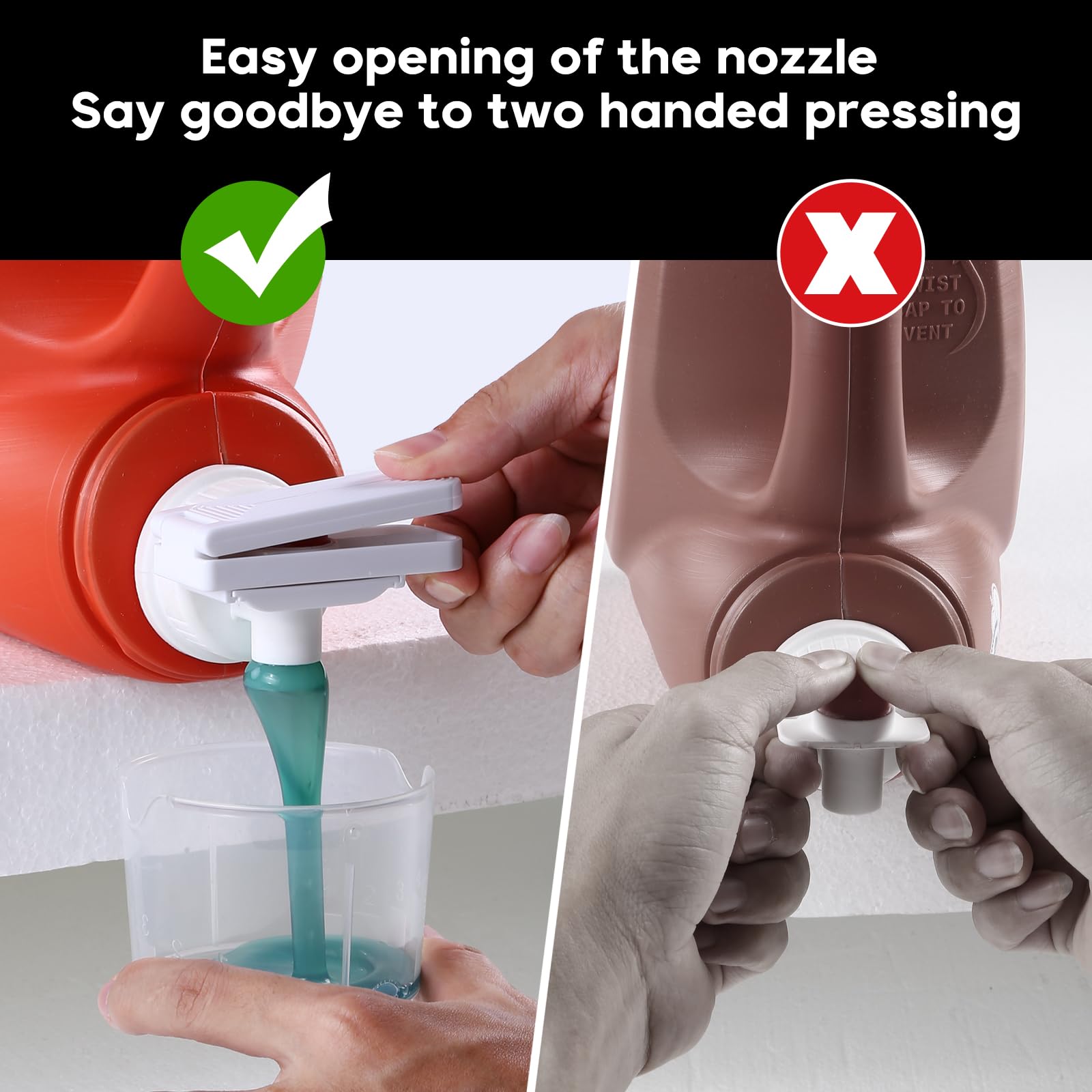 KMOUANTS upgraded nozzle switch closeup shows smooth operation.