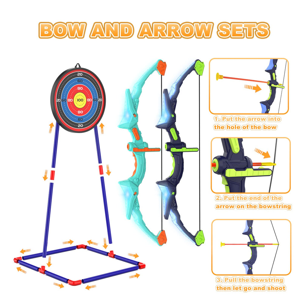 Kmuxilal gift-ready packaging for kids' archery set.