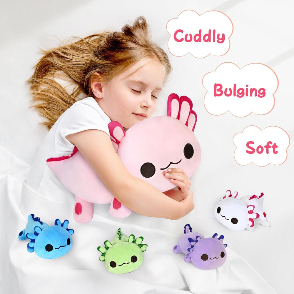 KMUYSL axolotl babies 13 cm; portable pals for travel and small hands.