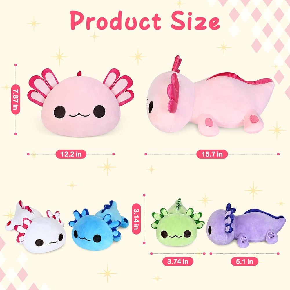 KMUYSL axolotl iridescent manes and tails closeup; eye-catching detail delights kids.