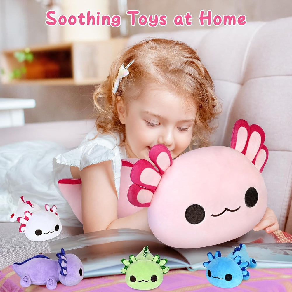 KMUYSL axolotl mommy 40 cm; large cuddle figure for nap time and play.