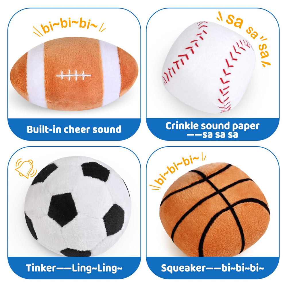 KMUYSL sensory balls bundle with crinkle and squeak for tactile exploration