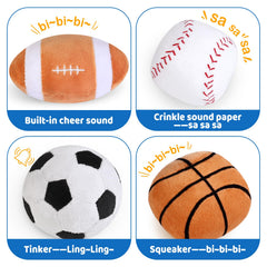 KMUYSL sensory balls bundle with crinkle and squeak for tactile exploration