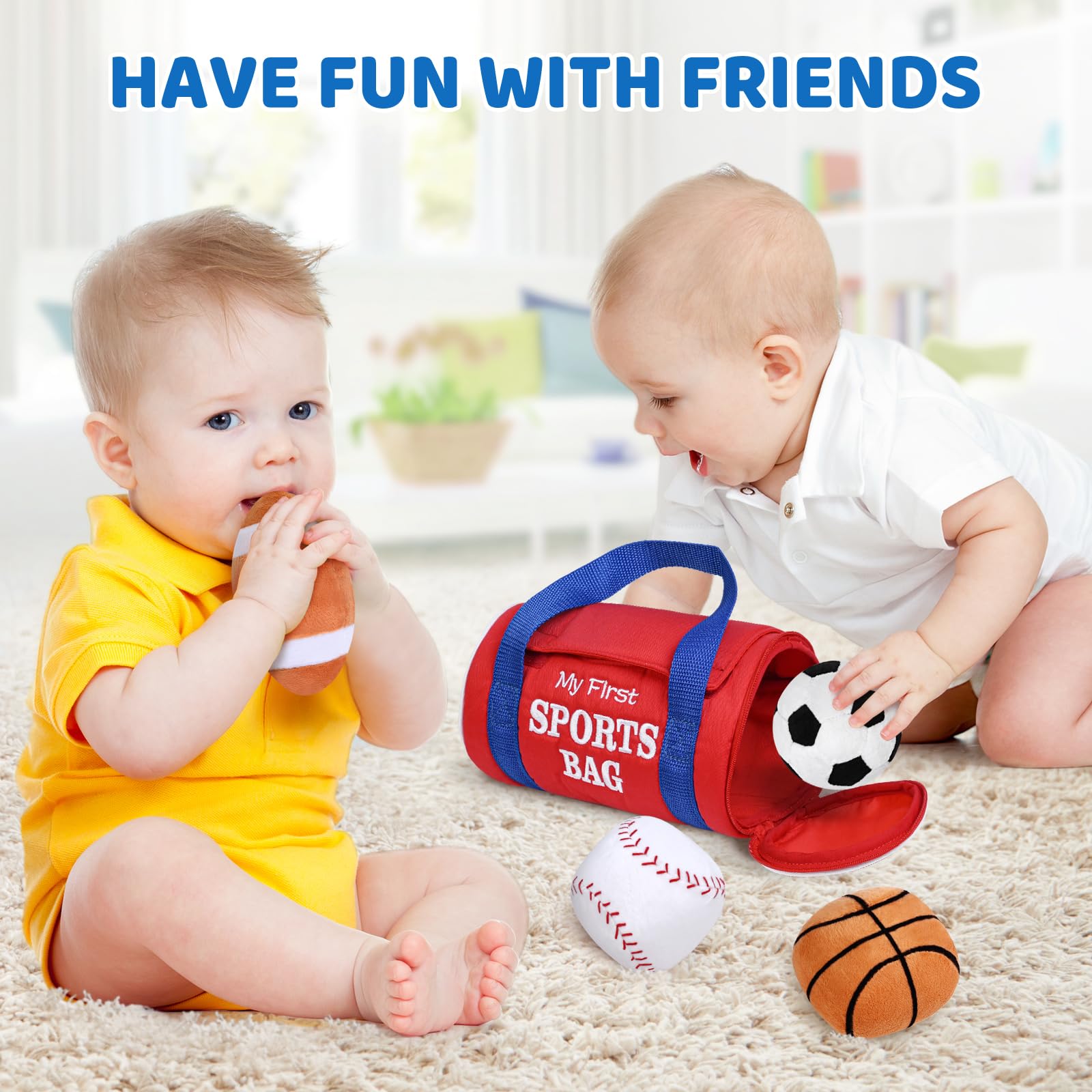 KMUYSL basketball squeaker ball promotes grasping and early hand coordination