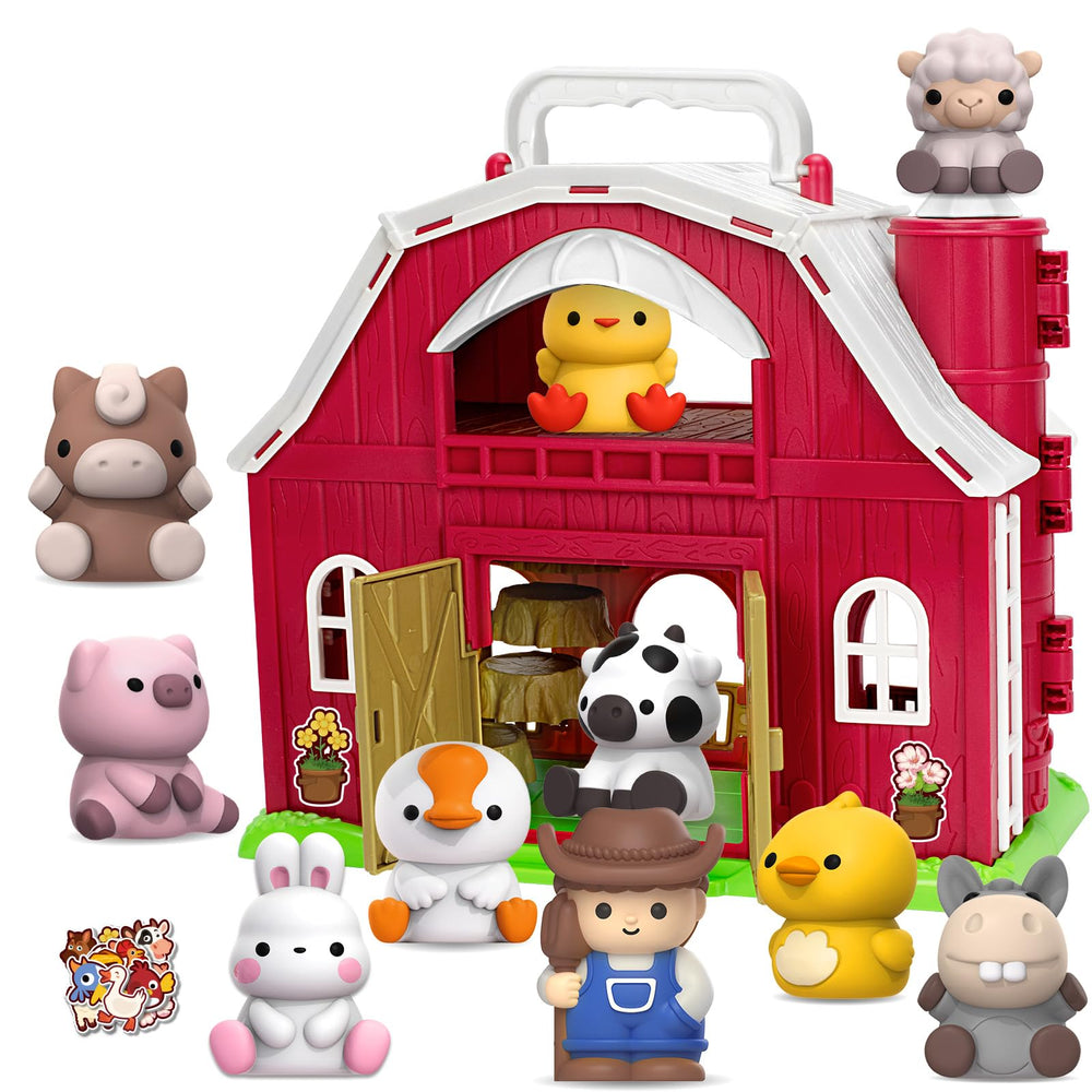 KMUYSL farm playset barn front view inspires imaginative farm scenes and storytelling