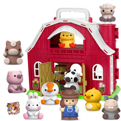 KMUYSL farm playset barn front view inspires imaginative farm scenes and storytelling