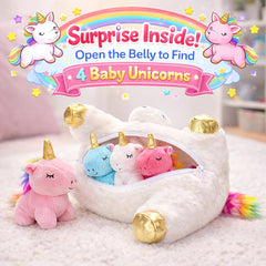 KMUYSL Mommy unicorn with gold horns and iridescent manes inspires magical pretend play