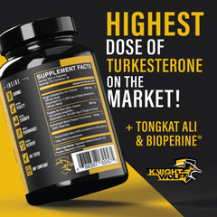 Knight Wolf Supps Turkesterone capsules close-up for daily use